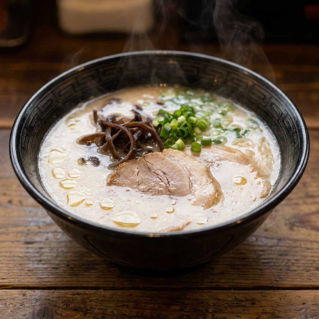 背脂不要！豆乳とラードで泡立つ本格博多風とんこつラーメン