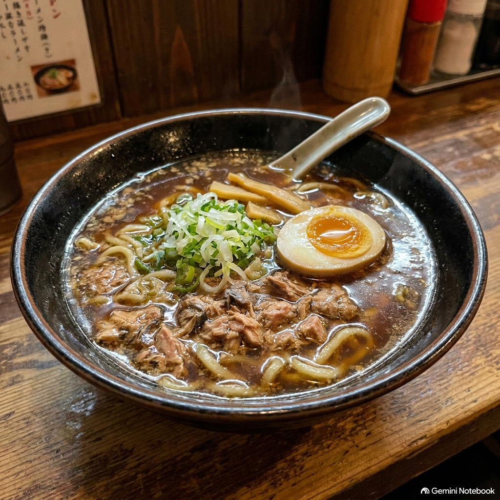 【サバ缶で激うま】家で手軽に作れる！濃厚魚介醤油ラーメン